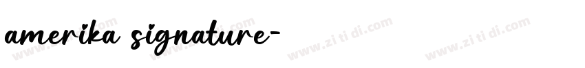 amerika signature字体转换